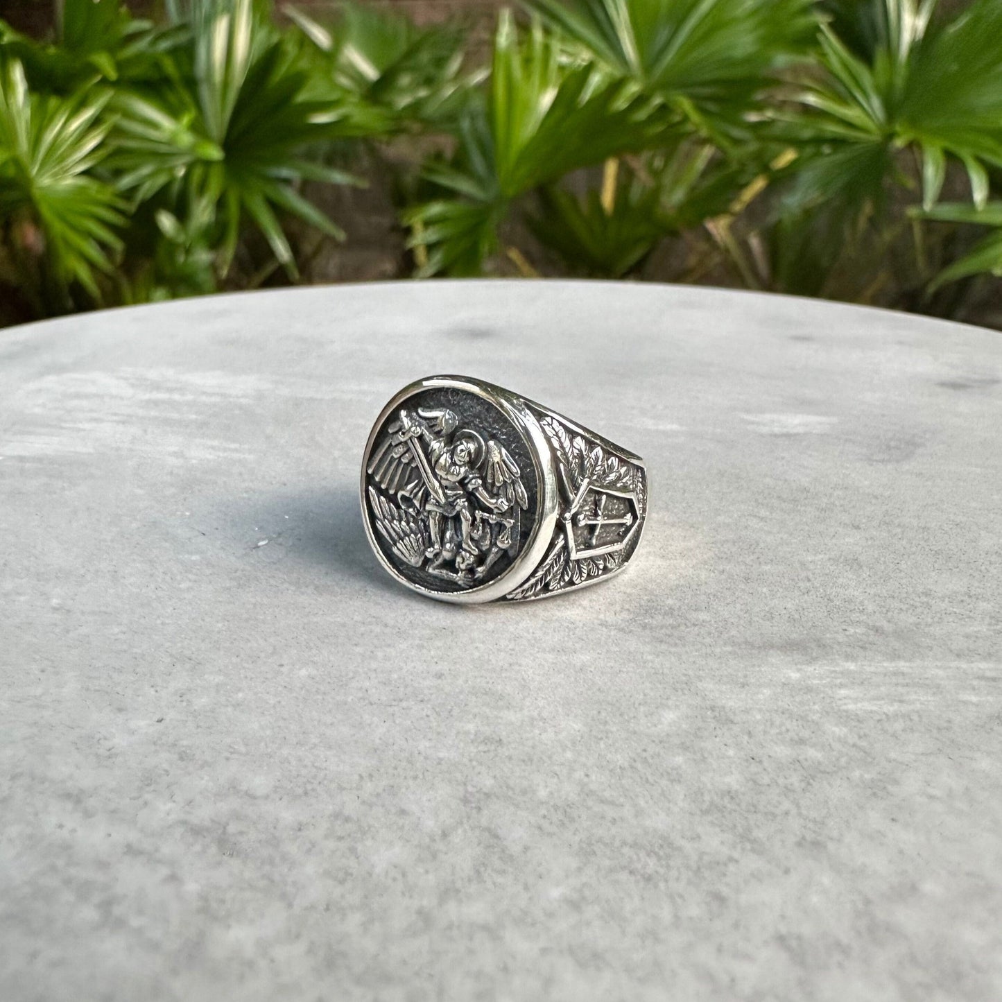Saint Michael Guardian Angel Knight Templar Ring
