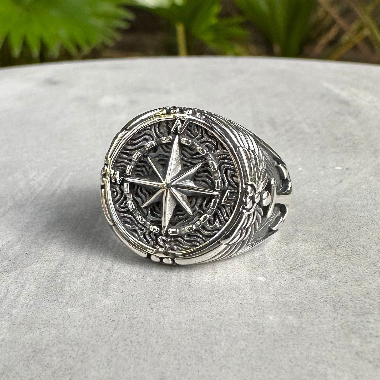 North Star Compass Sailor Anchor Ring