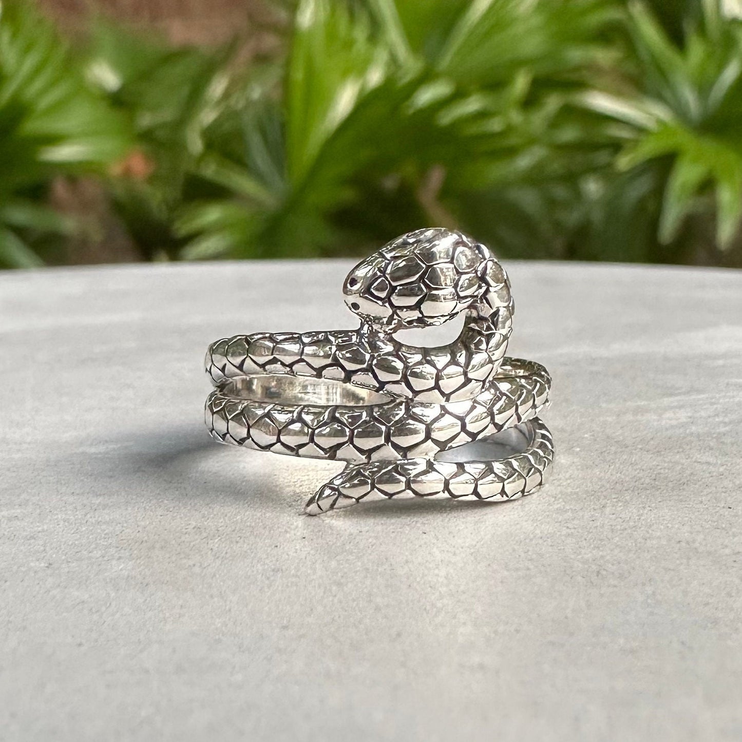 Black Mamba Snake Coil Serpent Ring