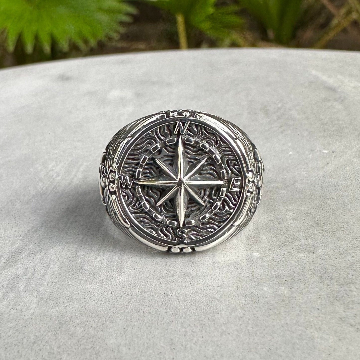 North Star Compass Sailor Anchor Ring
