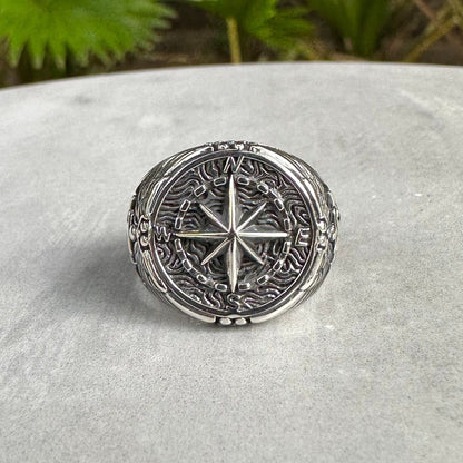 North Star Compass Sailor Anchor Ring