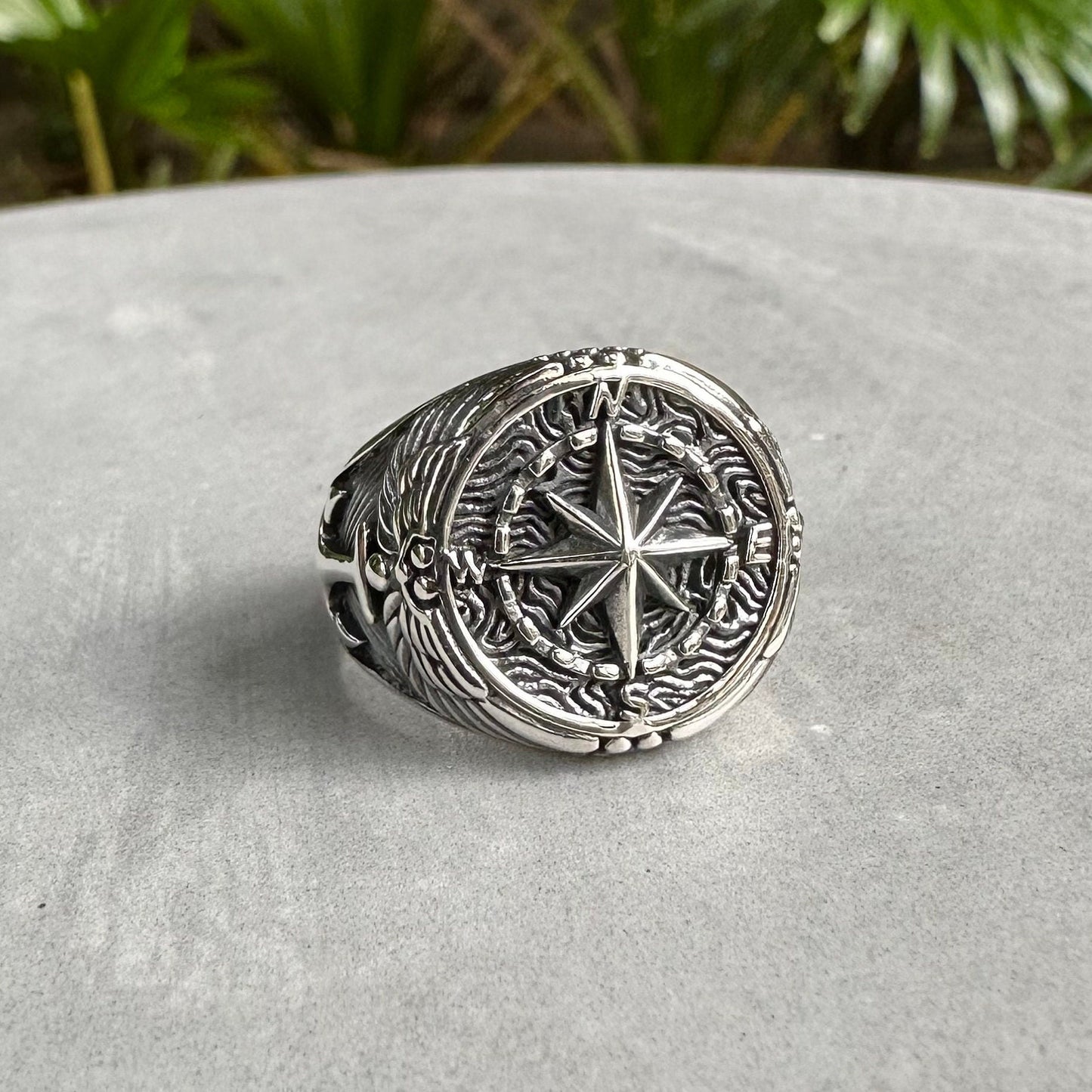 North Star Compass Sailor Anchor Ring