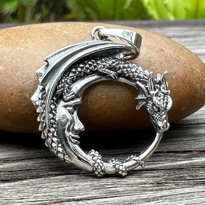 Dragon Crescent Moon Pendant/Necklace