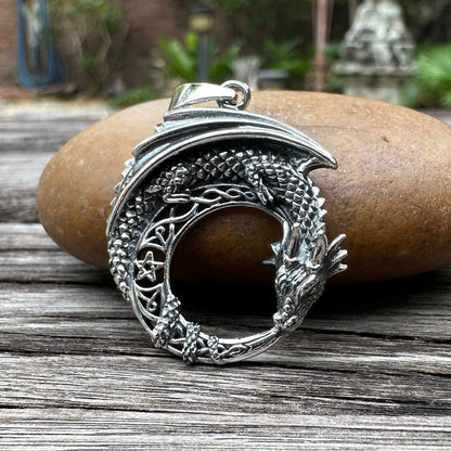 Crescent Moon Dragon Pendant/Necklace