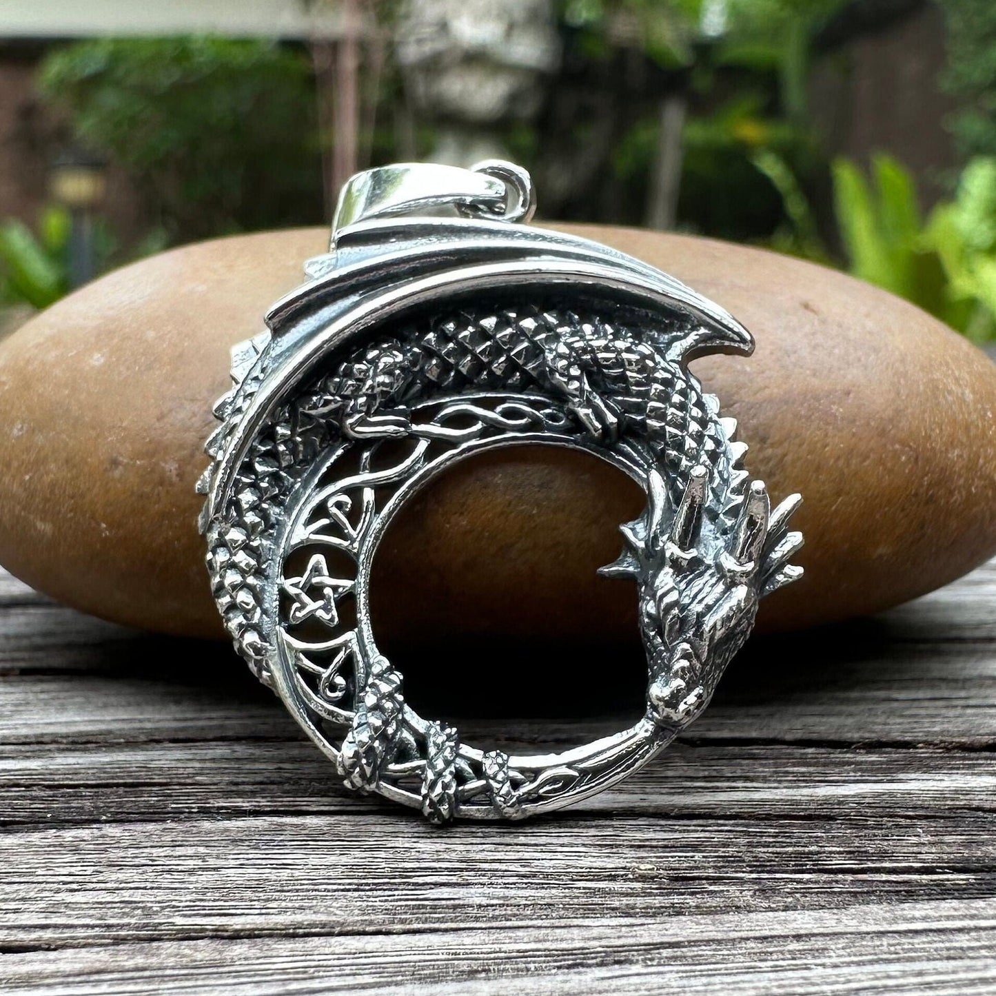 Crescent Moon Dragon Pendant/Necklace