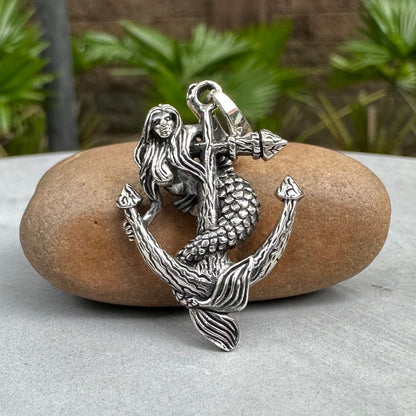 Mermaid & Anchor Sailor Amulet Pendant/Necklace