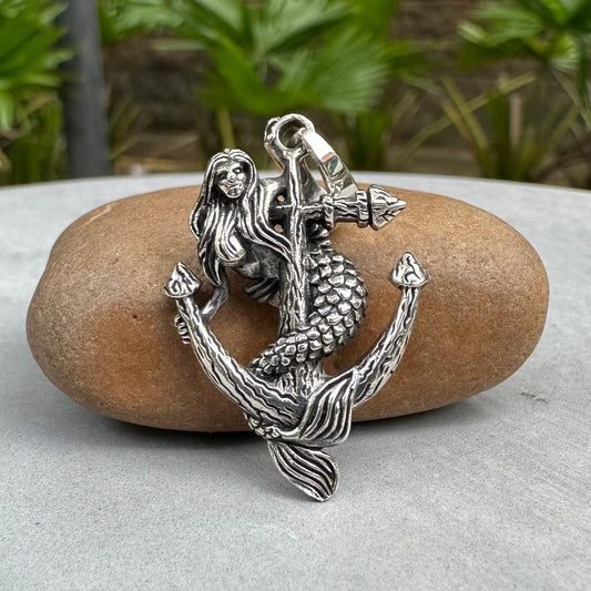 Mermaid & Anchor Sailor Amulet Pendant/Necklace