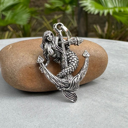 Mermaid & Anchor Sailor Amulet Pendant/Necklace