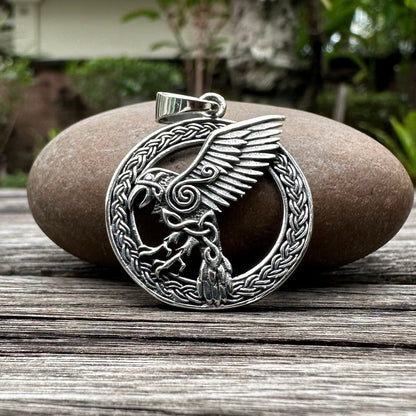 Odin's Raven Viking Celtic Knot Pendant/Necklace