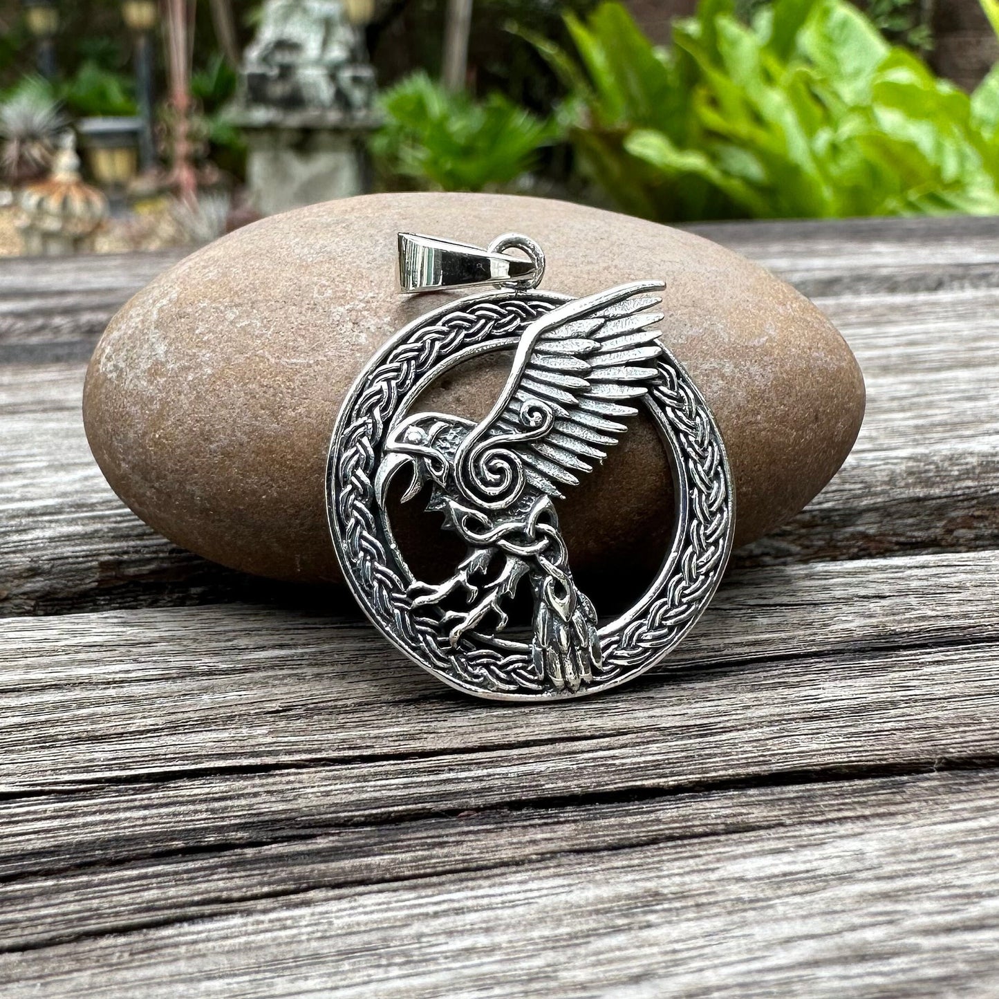 Odin's Raven Viking Celtic Knot Pendant/Necklace