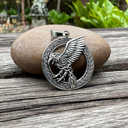 Odin's Raven Viking Celtic Knot Pendant/Necklace