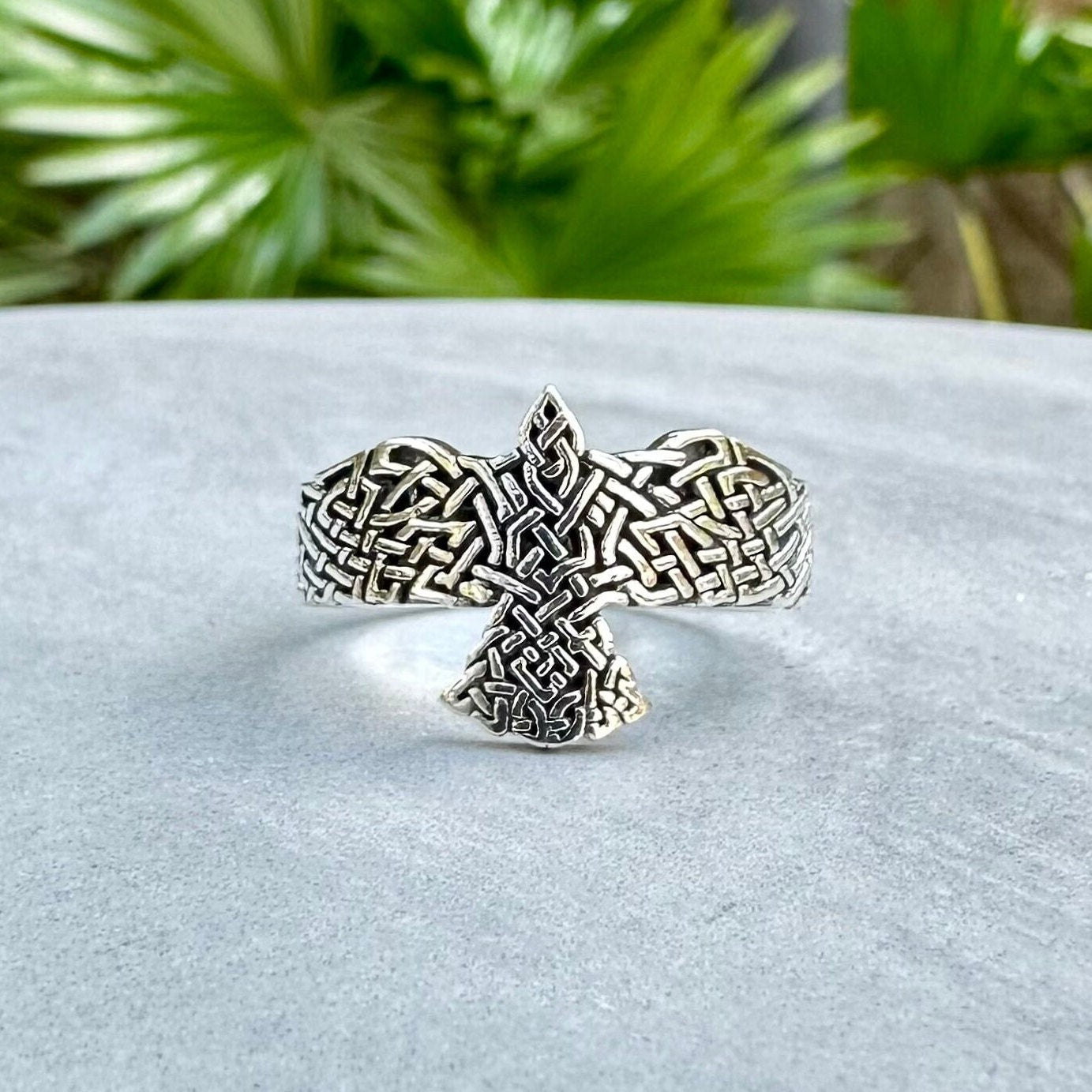 Odin's Raven Viking Ring