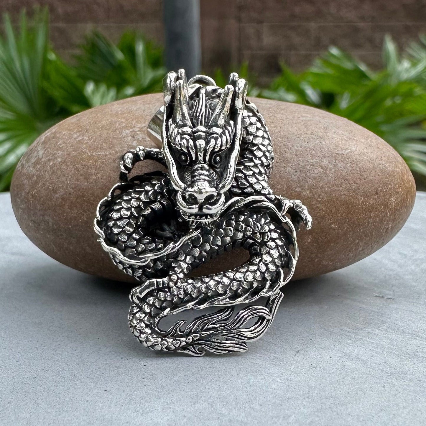 Wu Long Chinese Black Dragon Pendant/Necklace