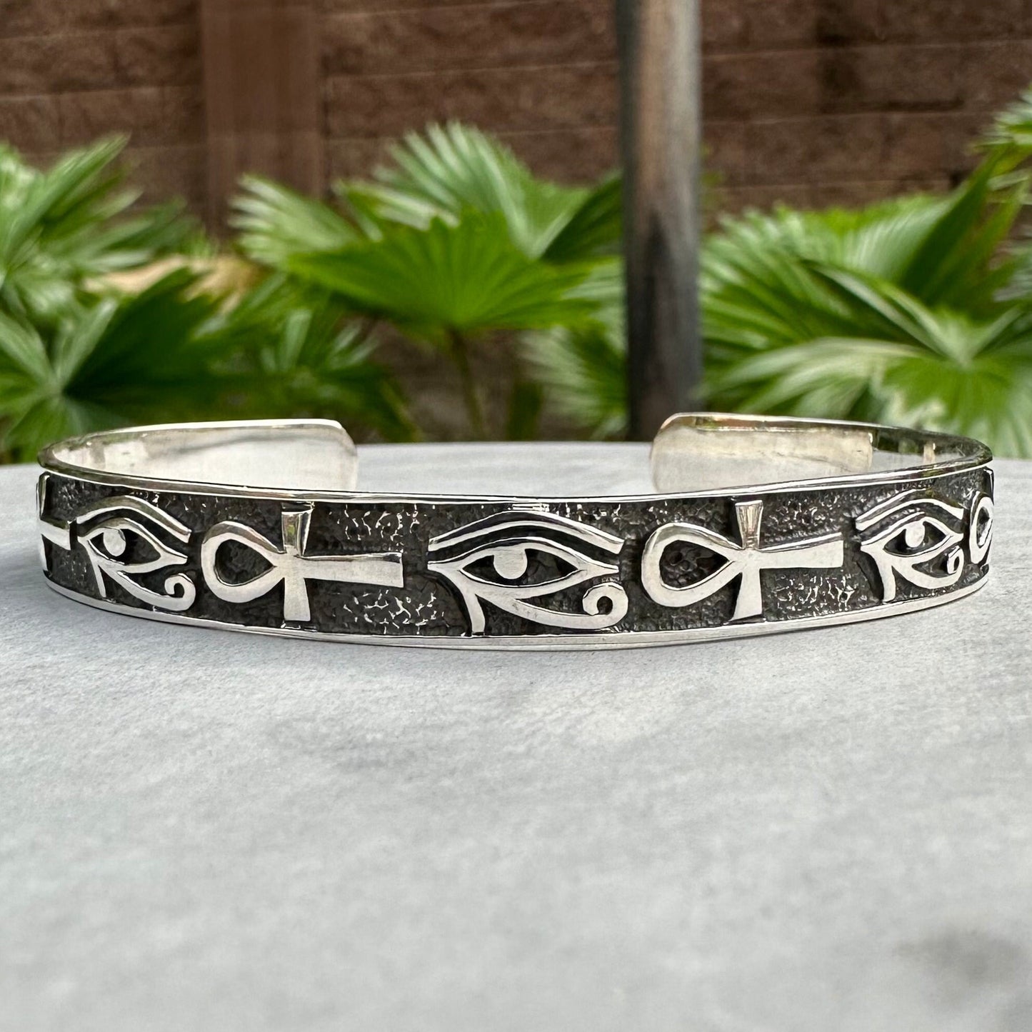 Egypt Eye of Horus & Ankh Cuff Bracelet