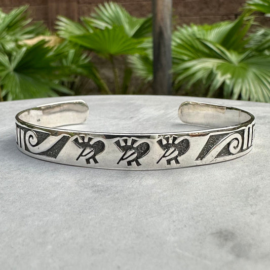 Hopi Kokopelli Native American Deities Cuff Bracelet