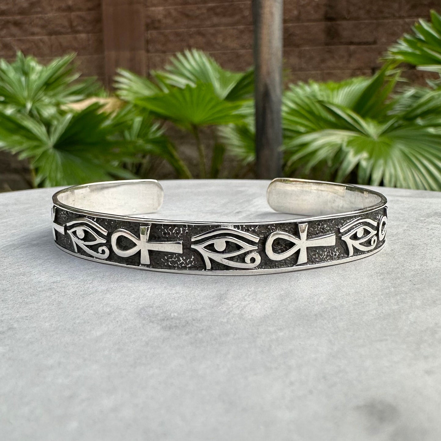 Egypt Eye of Horus & Ankh Cuff Bracelet