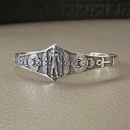 Thoth Egyptian God Ancient God Ibis Amulet Talismans Cuff Bracelet