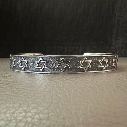 Star of David Magen Judaism Seal of Solomon Cuff Bracelet