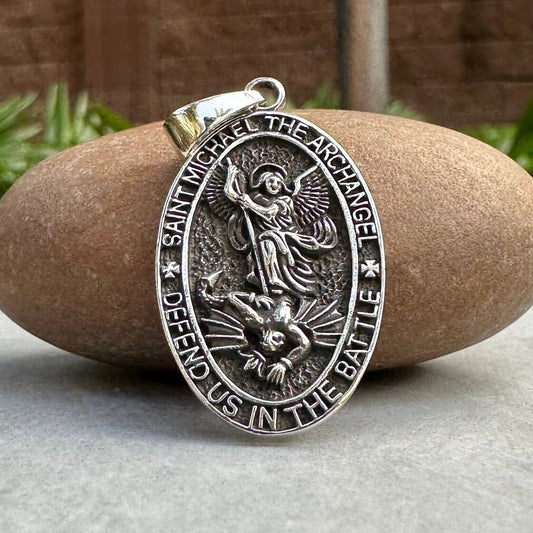 Saint Michael ArchAngel Christian Pendant/Necklace