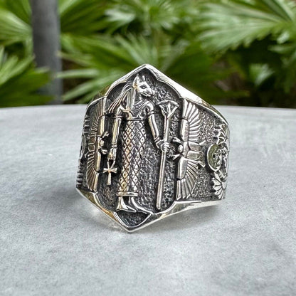 Bastet Egyptian Goddess of Protection Ring