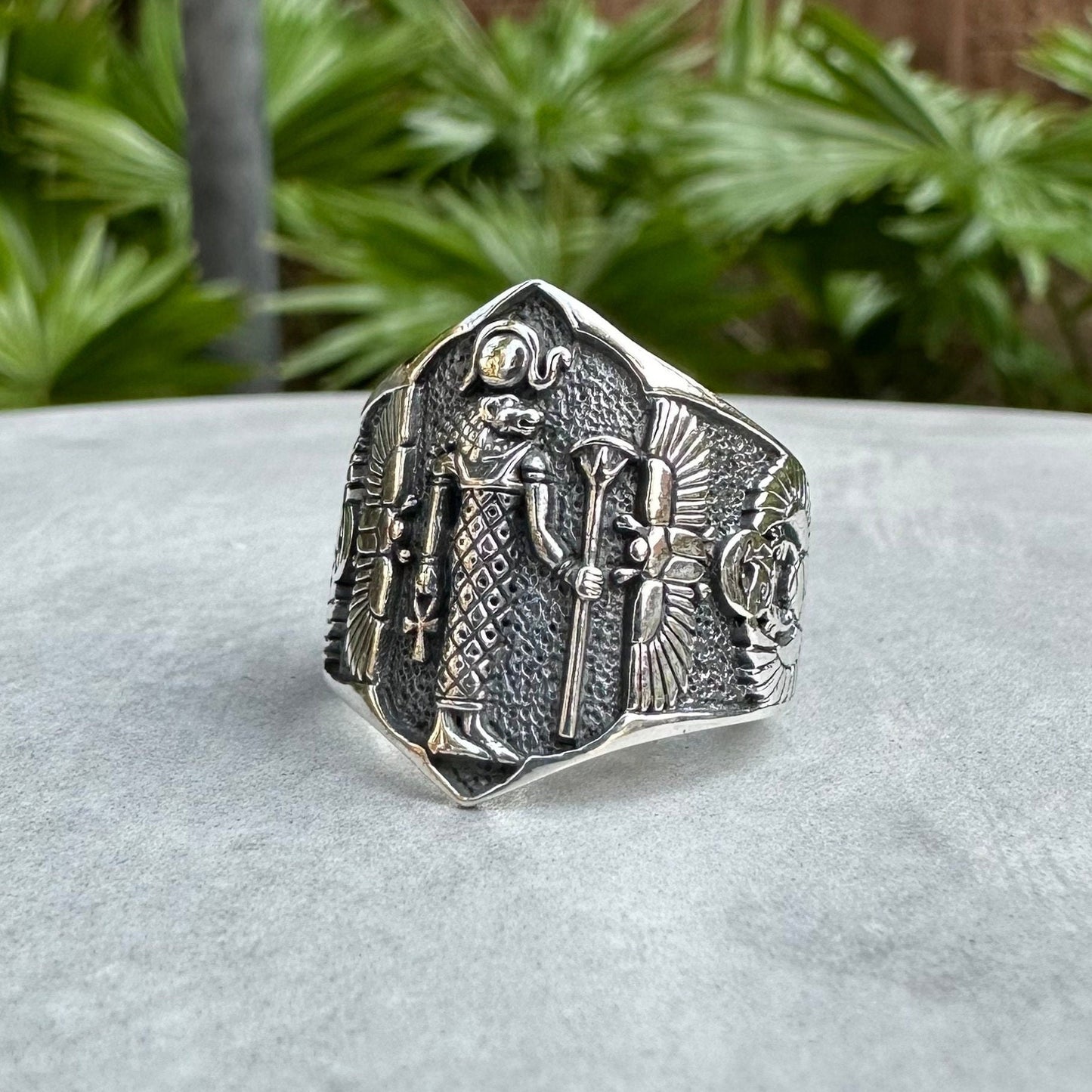 Sekhmet Egyptian Goddess Deity of War Talisman Ring