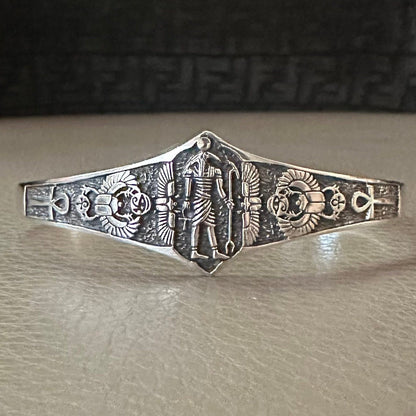 Thoth Egyptian God Ancient God Ibis Amulet Talismans Cuff Bracelet