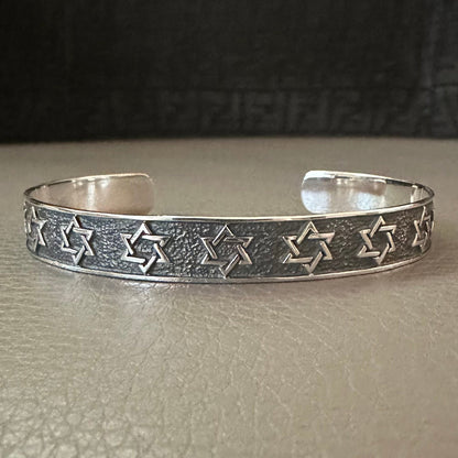 Star of David Magen Judaism Seal of Solomon Cuff Bracelet
