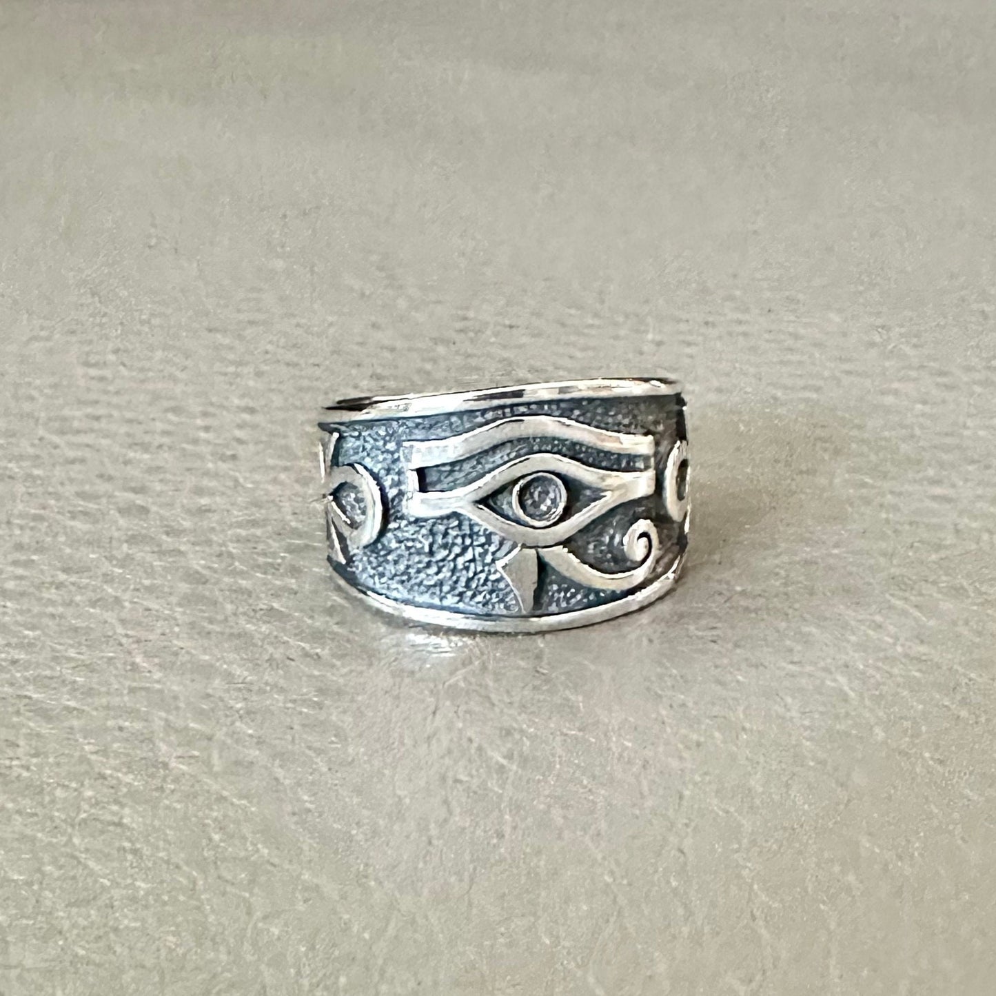 Egypt Eye & Ankh Eye of Horus Falcon God Ring