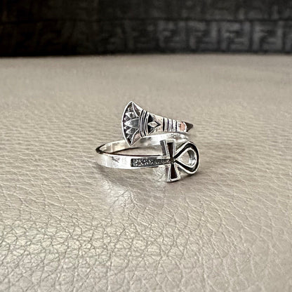 Ankh Egyptian Cross Symbol Key of Life Ring