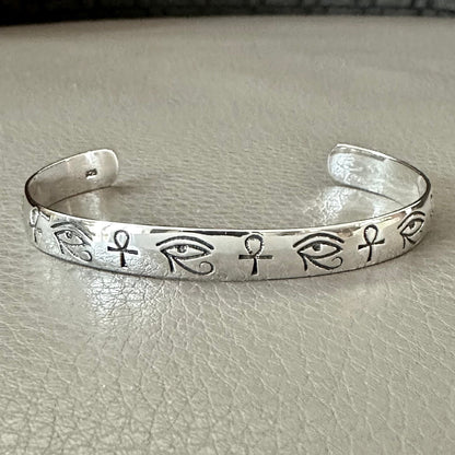 Egypt Eye & Ankh Eye of Horus God Cuff Bracelet