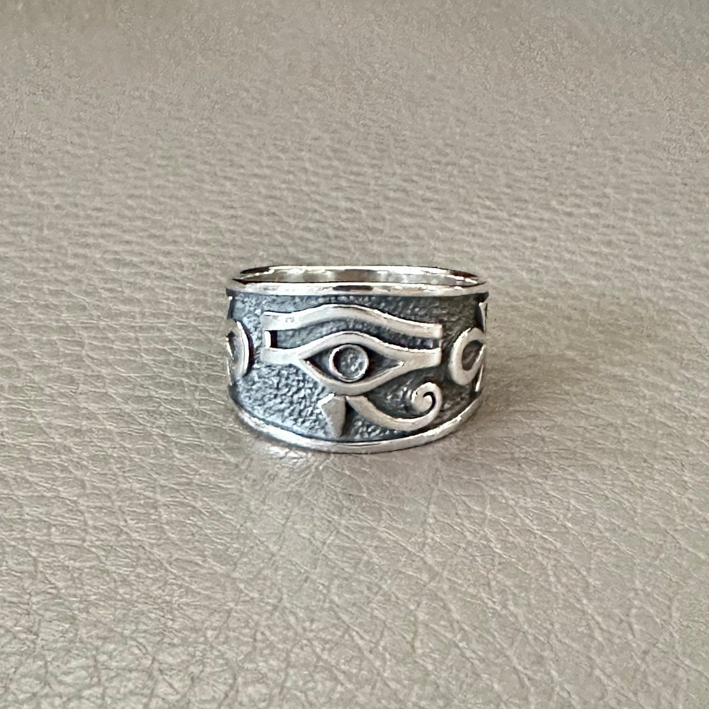 Egypt Eye & Ankh Eye of Horus Falcon God Ring