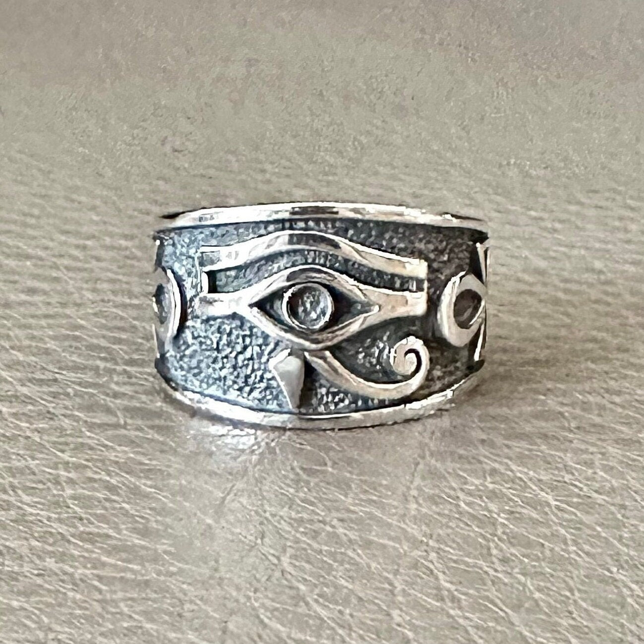 Egypt Eye & Ankh Eye of Horus Falcon God Ring