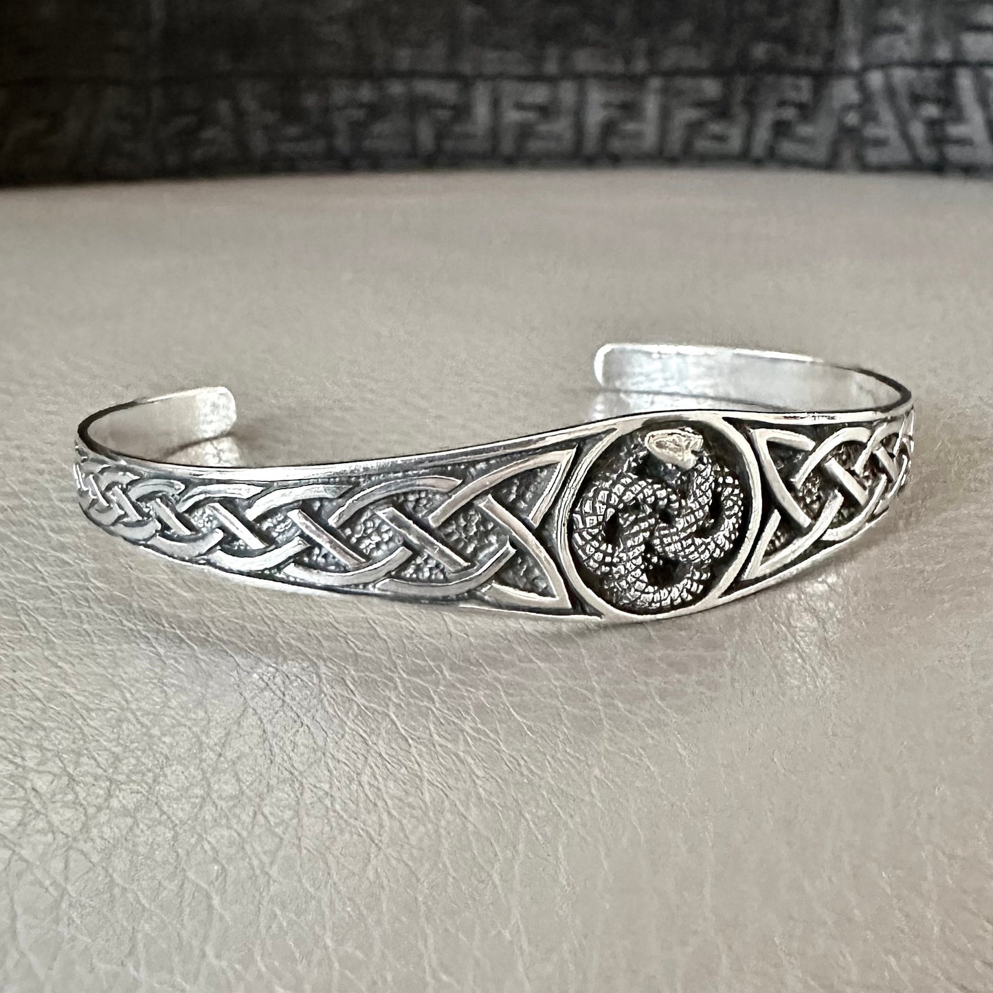 Ouroboros World Serpent Jörmungandr Snake Viking Cuff Bracelet