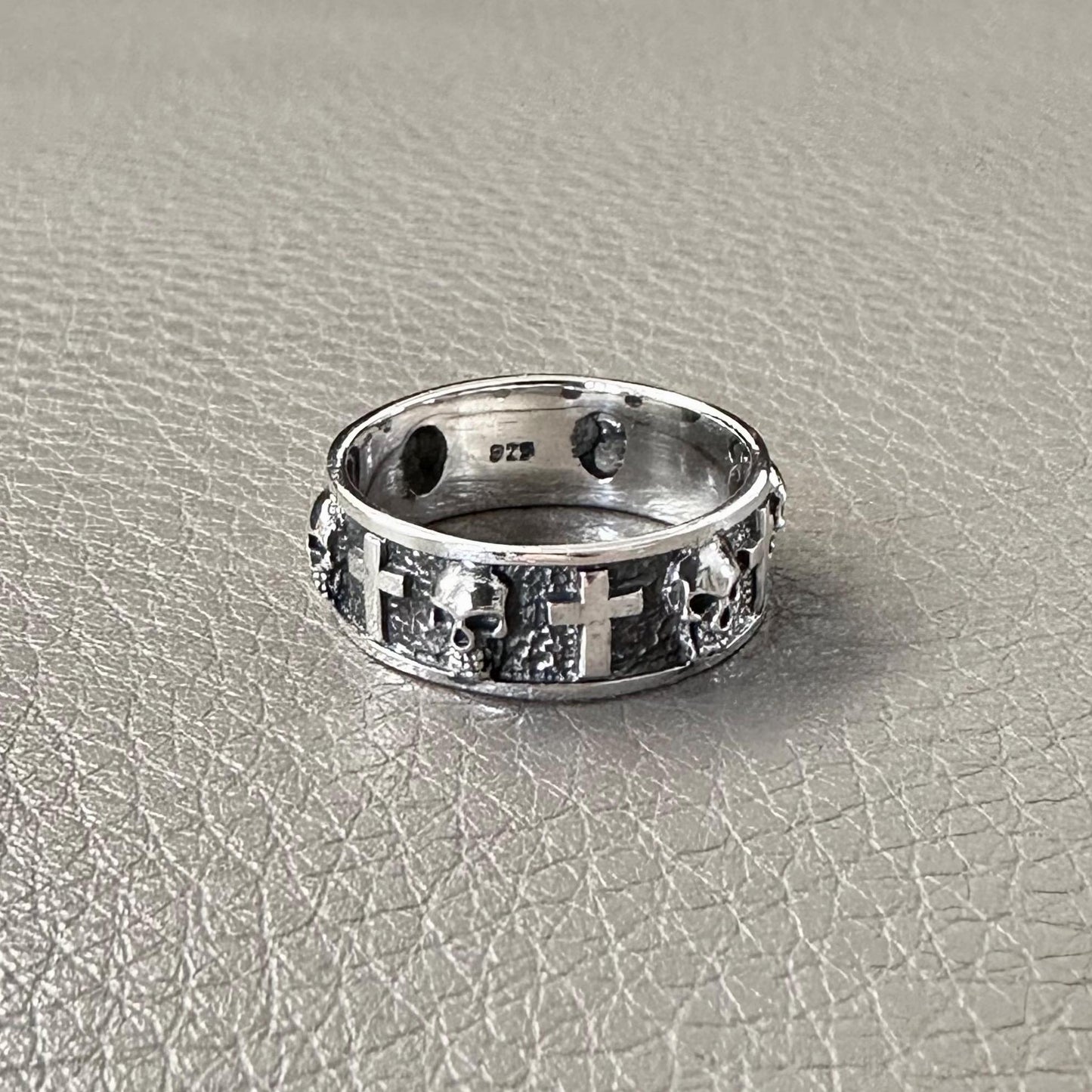 Skull Biker Punk Gothic Pirate Cross Ring