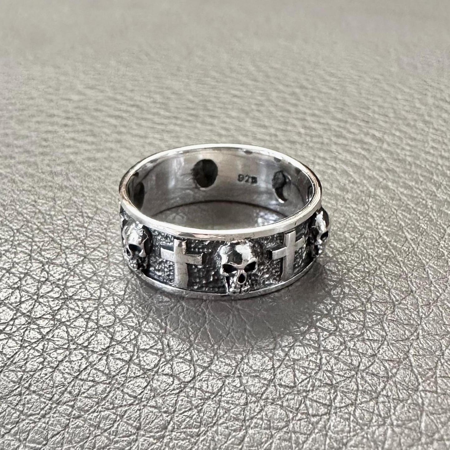 Skull Biker Punk Gothic Pirate Cross Ring
