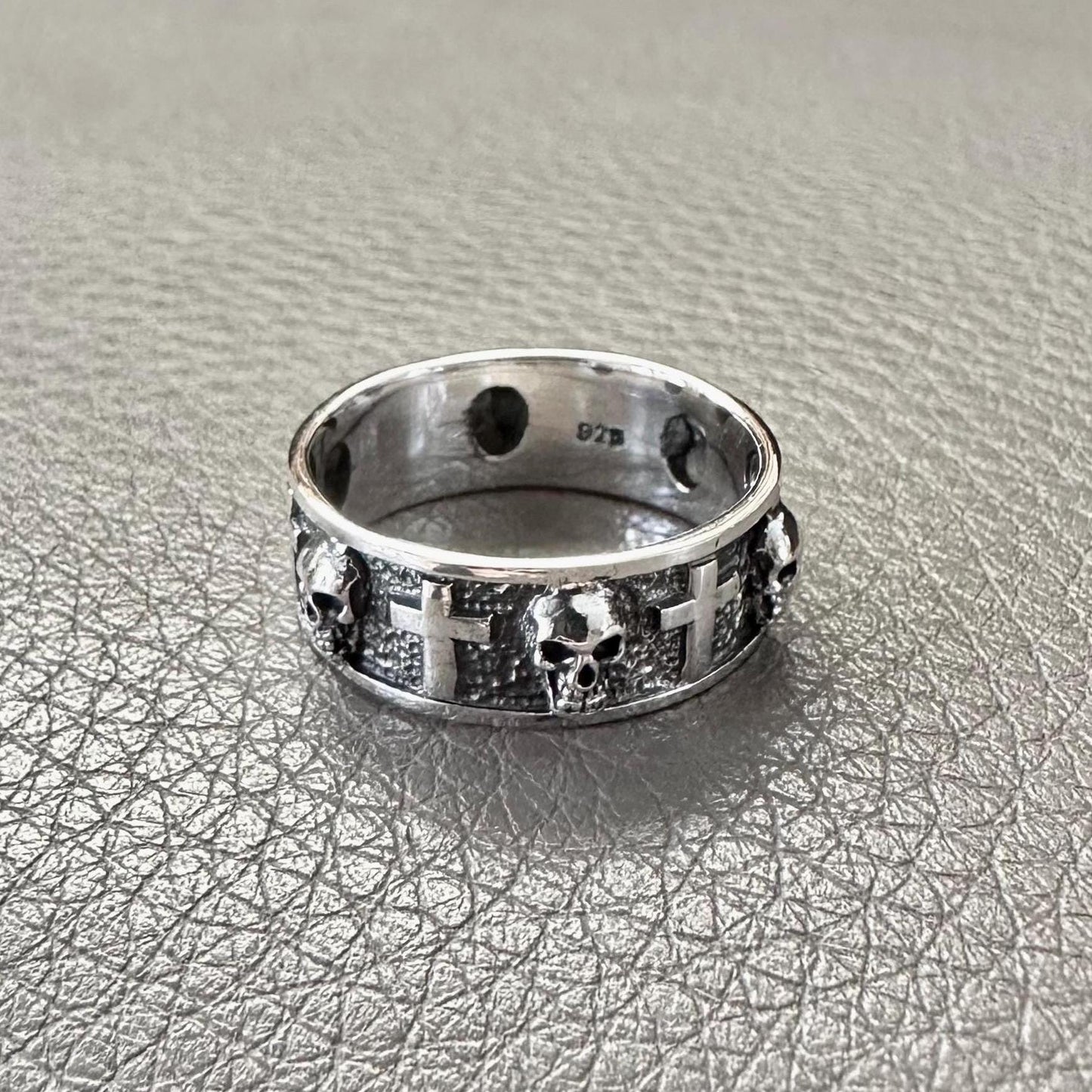 Skull Biker Punk Gothic Style Pirate Cross Ring