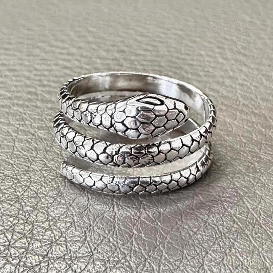 Snake Black Mamba Bohemian Snake Coil Serpent Ouroboros RingZ