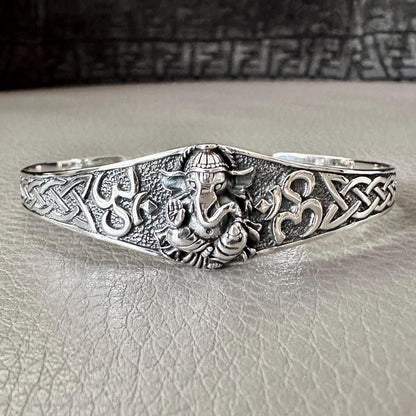 Ganesha Hinduism Elephant God Ganapati Hindi Deity Cuff Bracelet