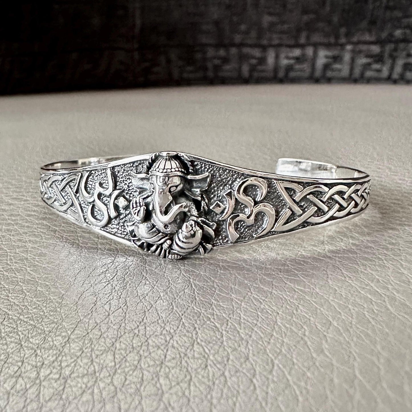 Ganesha Hinduism Elephant God Ganapati Hindi Deity Cuff Bracelet