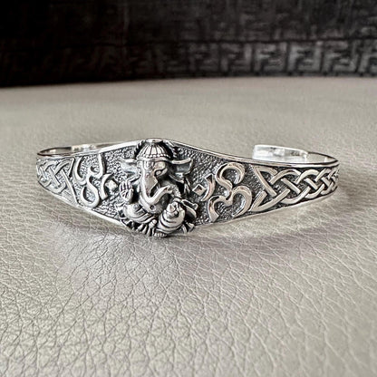 Ganesha Hinduism Elephant God Ganapati Hindi Deity Cuff Bracelet