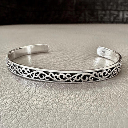 Bali Floral Hindi Flower Fashion Cuff Bracelet