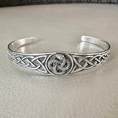 Ouroboros World Serpent Jörmungandr Snake Viking Cuff Bracelet