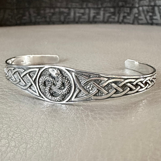 Ouroboros World Serpent Jörmungandr Snake Viking Cuff Bracelet