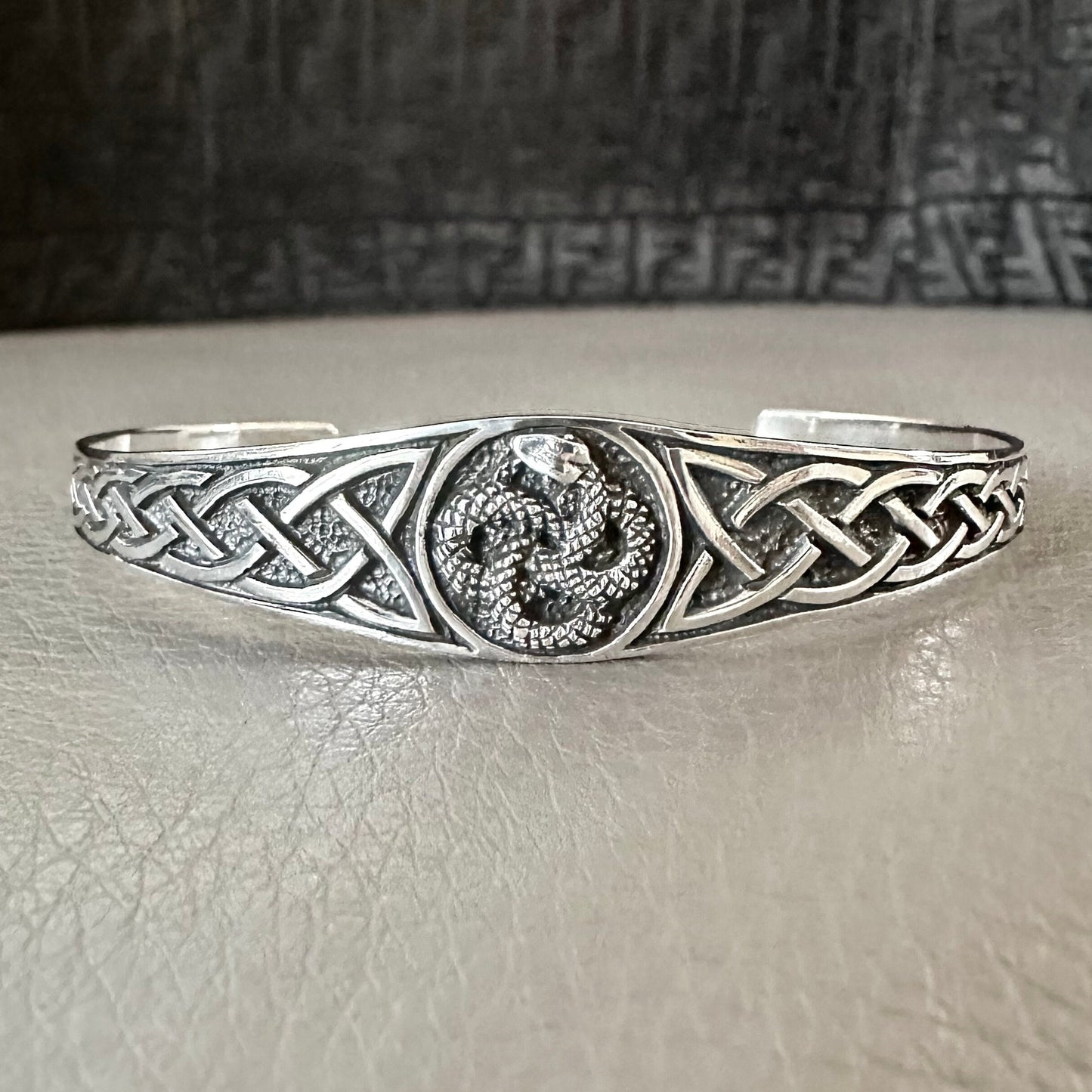 Ouroboros World Serpent Jörmungandr Snake Viking Cuff Bracelet
