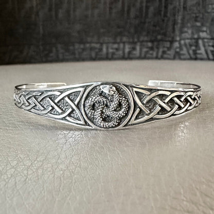 Ouroboros World Serpent Jörmungandr Snake Viking Cuff Bracelet