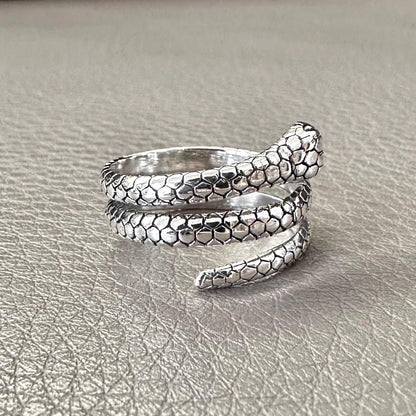 Snake Black Mamba Bohemian Snake Coil Serpent Ouroboros RingZ