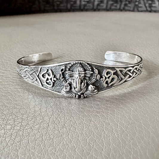 Ganesha Hinduism Elephant God Ganapati Hindi Deity Cuff Bracelet