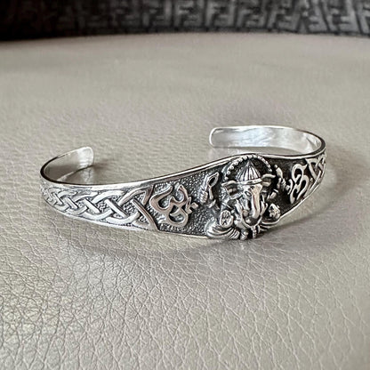 Ganesha Hinduism Elephant God Ganapati Hindi Deity Cuff Bracelet
