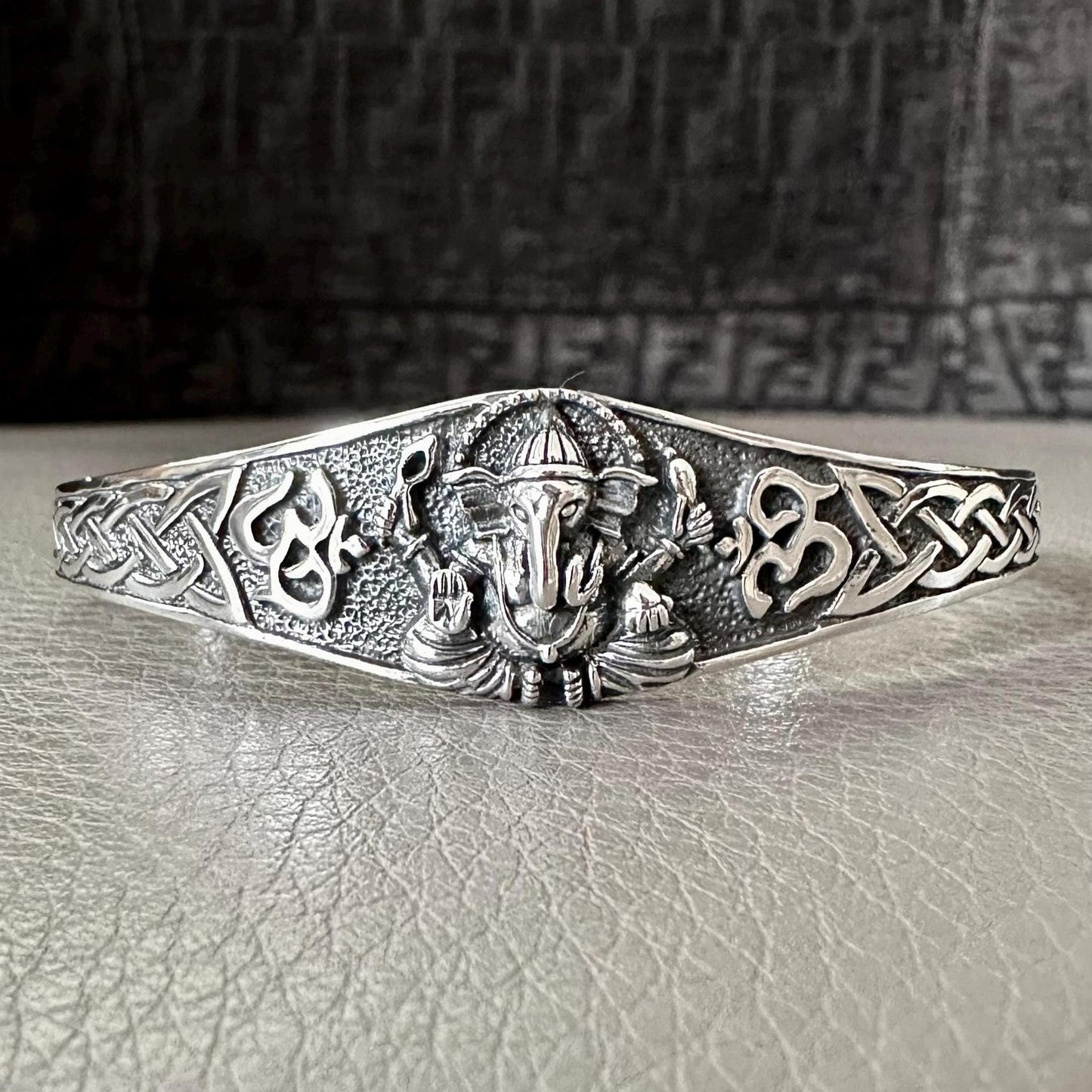 Ganesha Hinduism Elephant God Ganapati Hindi Deity Cuff Bracelet