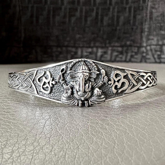 Ganesha Hinduism Elephant God Ganapati Hindi Deity Cuff Bracelet
